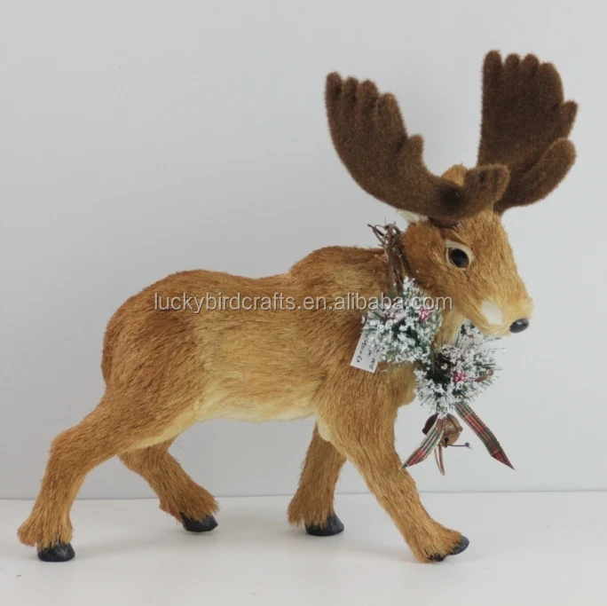 Christmas Deer Head Decoration/stag Made From Natural Material/foam