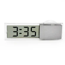 2015 HOT NEWCar Electronic Clock Mini Durable Transparent LCD Display Digital with Sucker Glass Car Ornaments #iCarmo