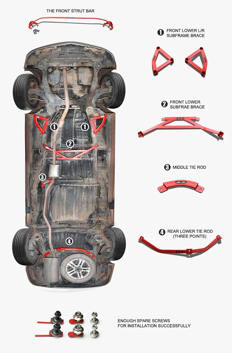 Front Strut Bar Strut Brace Sway Bar Anti Roll Bar For Toyota Previa