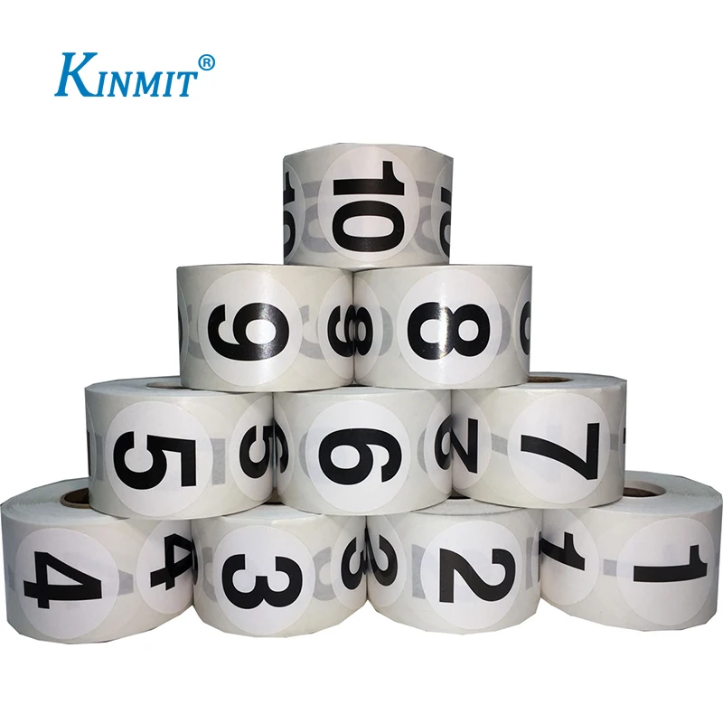 Personalized Self Adhesive Waterproof Sequential Number Stickers Roll