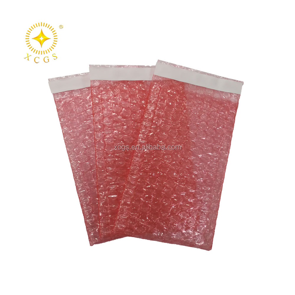 Anti Static Esd Control Red Pink Air Bubble Pouch Wrap Buy Plastic