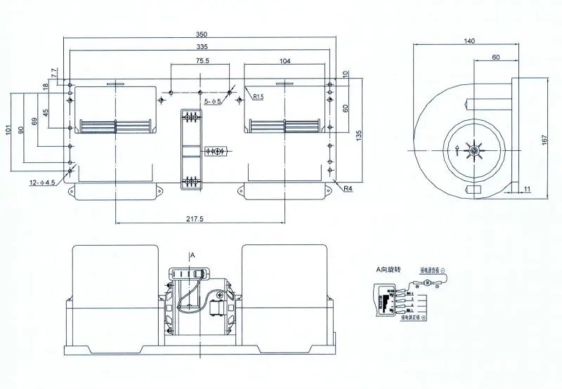Spal Evaporator, Plastic, 24V, 006-b40-22, 12-Month - detail 12
