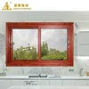 Commercial aluminum frames window , wood grain colors aluminium frame sliding glass window