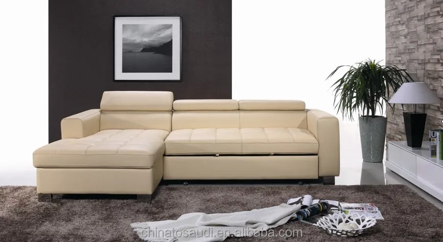 Beste de verkoop van italiaanse lederen sofa bed/beige bruin bank ... Beige woonkamer banken