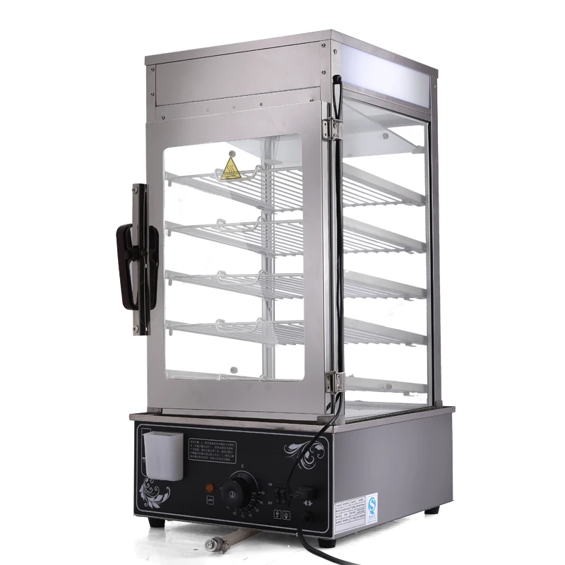 Ready to ShipIn Stock Fast Dispatch Transparent Food Display Cabinet/electric food steamer/stainless steel dim sum steamer/5 layer stainless bread steamer   WT/8613824555378