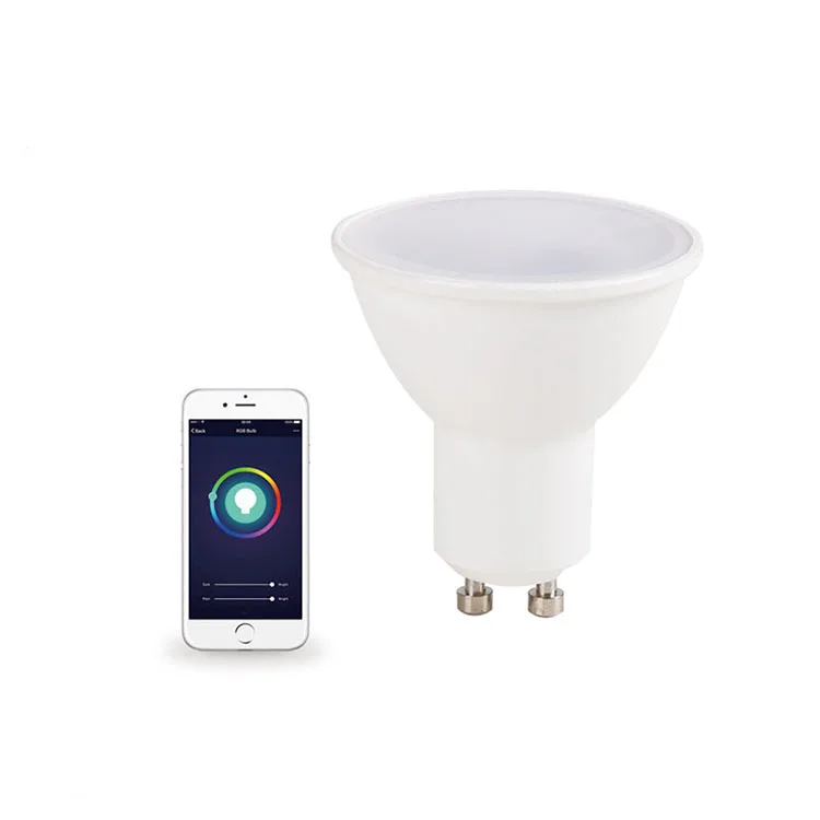 Dimmable Voice Control Lamp Intelligent Light Smart GU10 LED Bulb