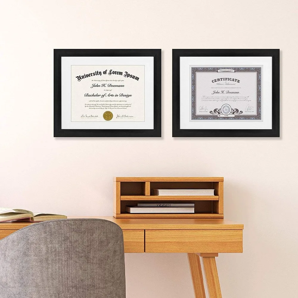 Hight Quality Document Frame / Wood Certificate Frame 11x14 For Wall ...