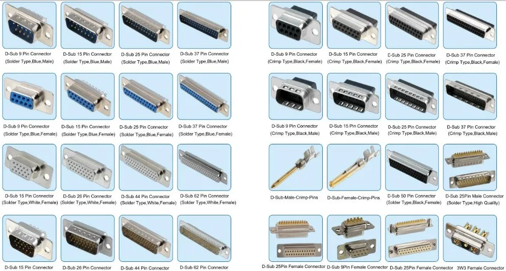 10 Cappucci Per Connettore D-sub 25 Pin - Grigio - Nuovi