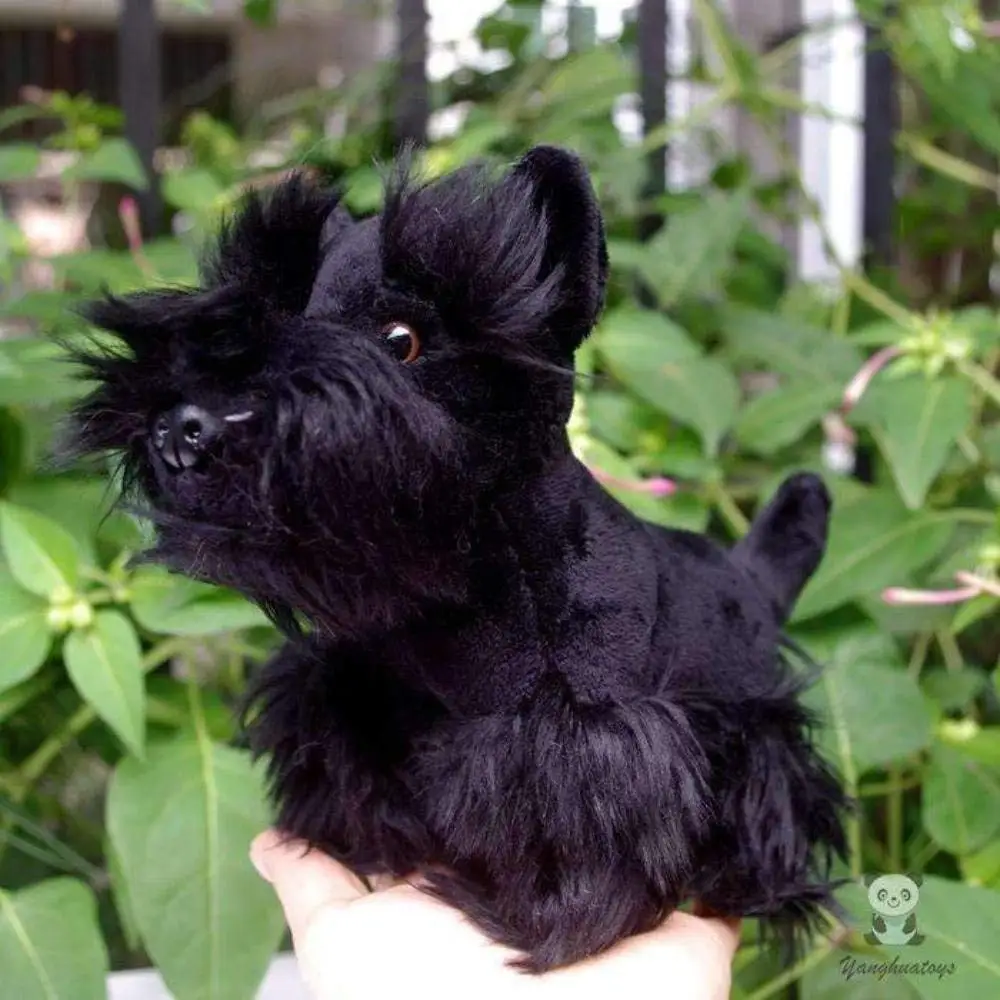 black miniature schnauzer stuffed animal