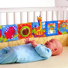 Kids Mirror Animal Bed Cognize Cloth Book Infant Baby Toy Cute Popular Unfolding Activity Books Cute Animals Kids Toys