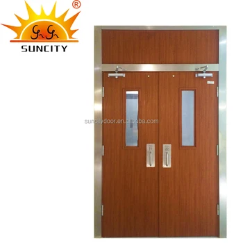 Vermiculite Core 60 90 120 Minute Ul Steel Listed Fire Rated Resistance Wood Door Buy Wood Fire Door Fire Rated Wood Door Fire Rated Wooden Door