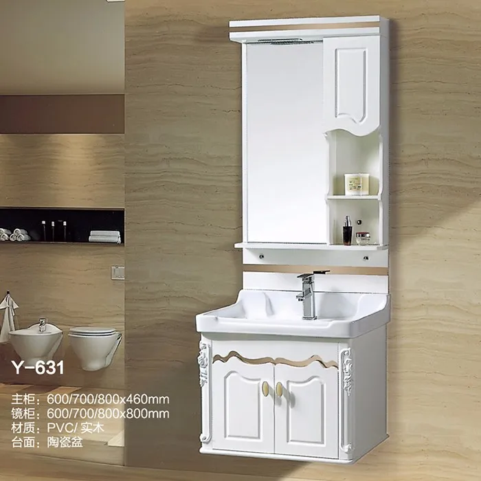 Pvc Bathroom Wash Basin Cabinet With Basin And Mirror Cabinet Buy Pvc 