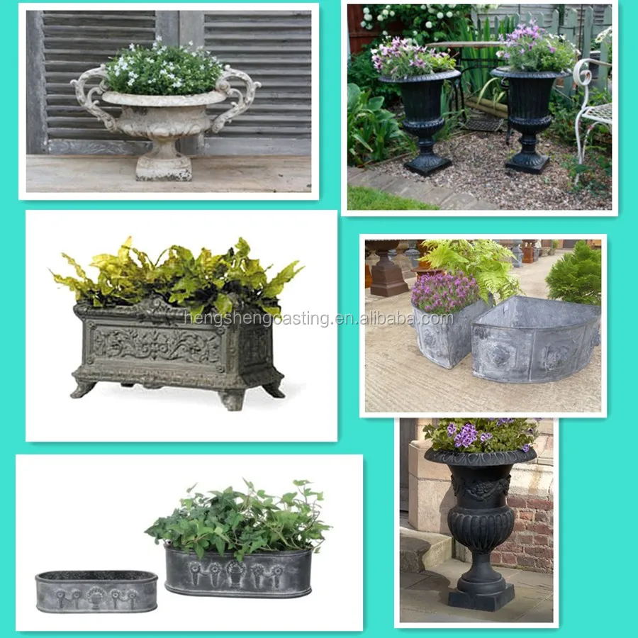 Rectangular decorative planter aluminum large planter indoor decorative