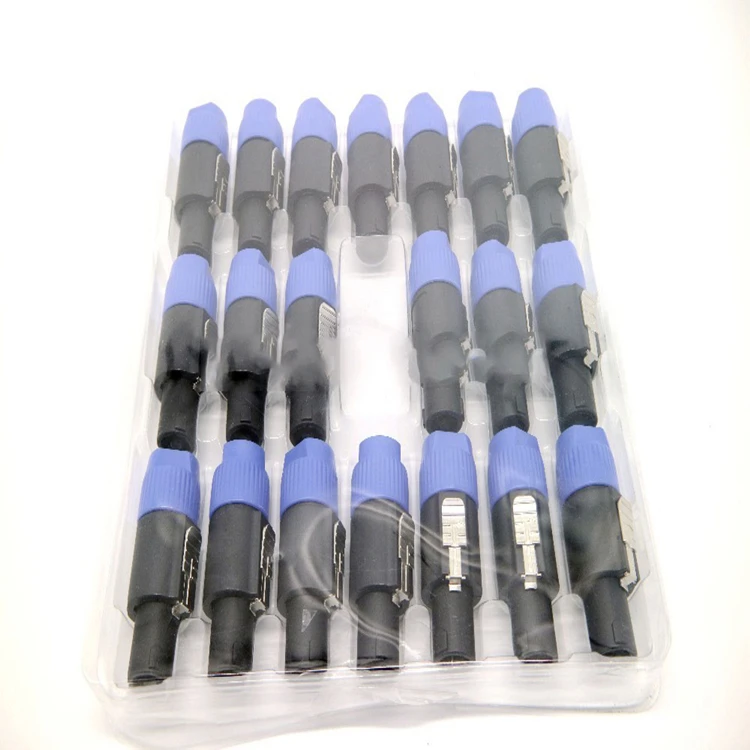 Oiyagai 4x 4-Pol Speakon Stecker – Blau, Für NL4FC, Zur Herstellung Eigener Lautsprecherkabel