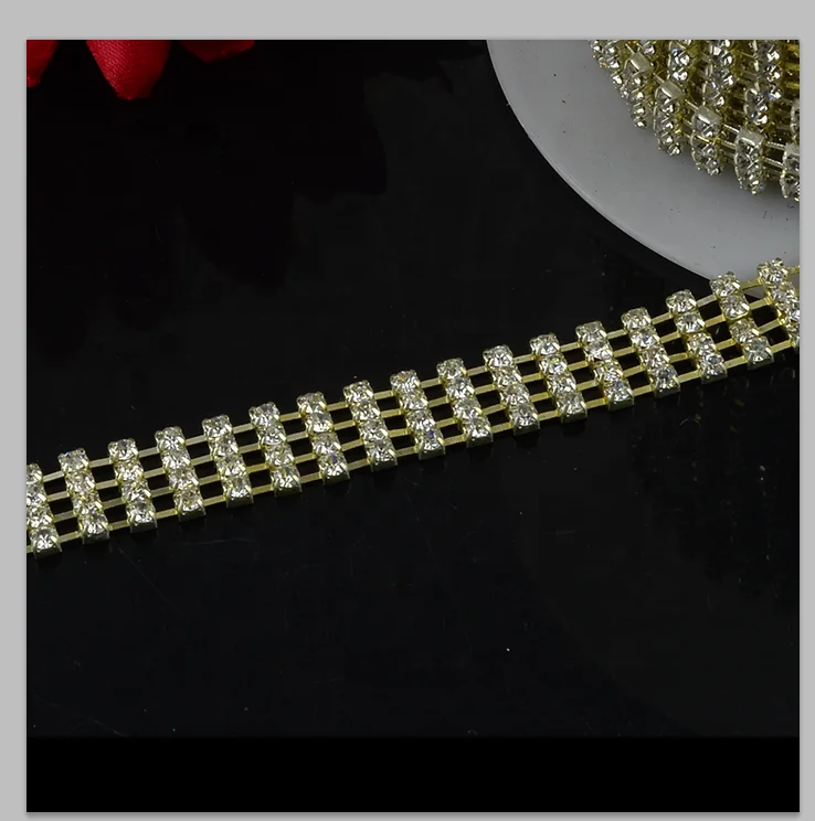 Crystal cup chain strass trimming,cup chain rhinestone trimming for shoes