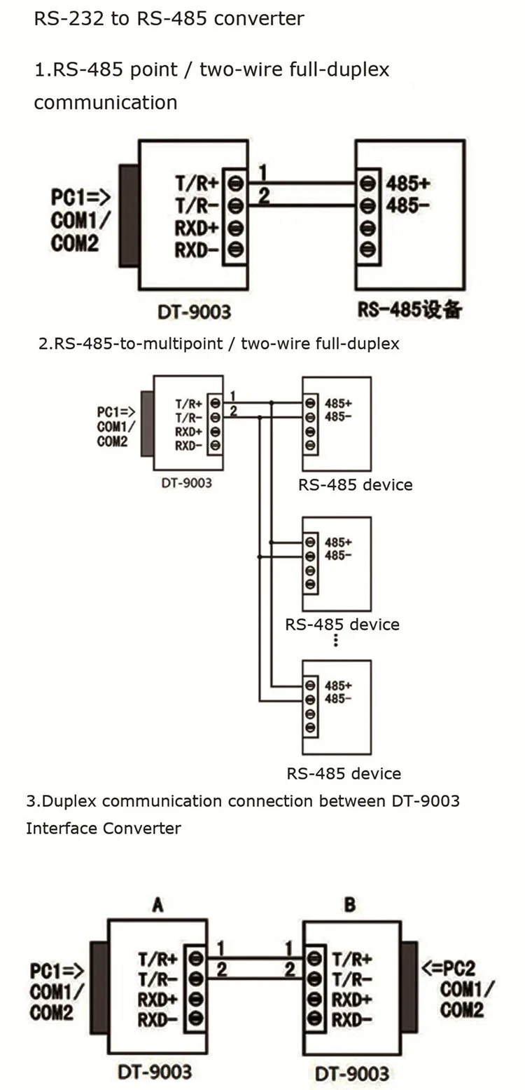 Dtech Rs232 To Rs485 / Rs422 Serial Converter Communication Data ...