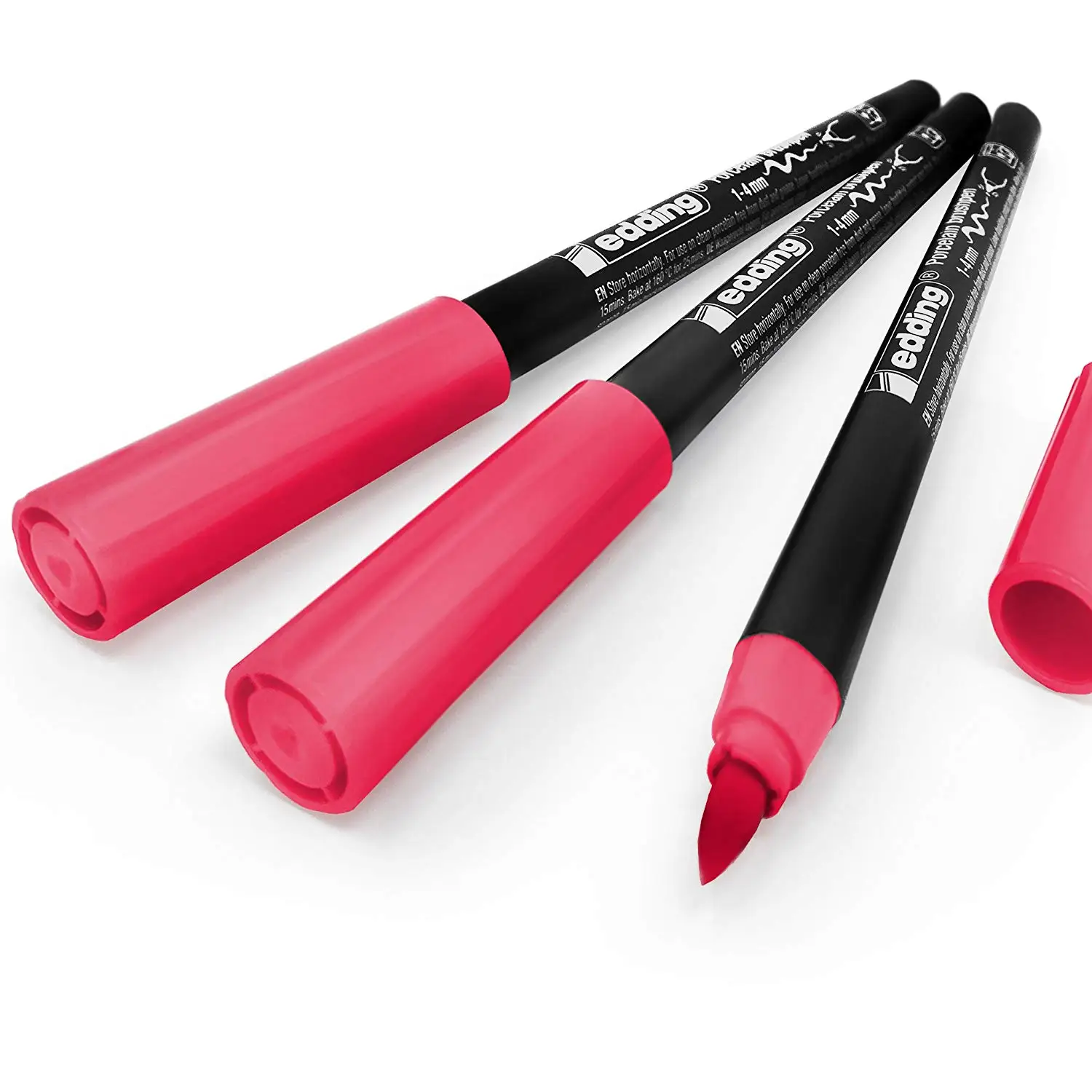 Edding 4200 Porcelain Brush Pen – 1-4mm – Pack of 3 - Carmine Red #19