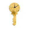 New Creative Design Key Shape DIY Bedroom Decorative Mirror Wall Clock