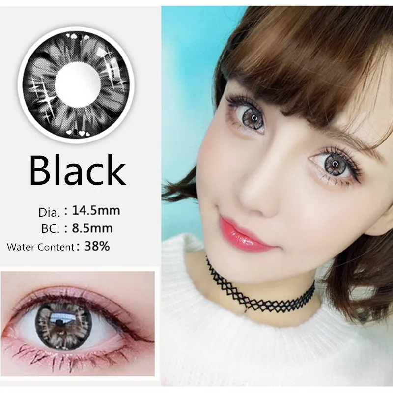 Wholesale New Popular Hema Silicone Hydrogel Black Brown Eye Contact