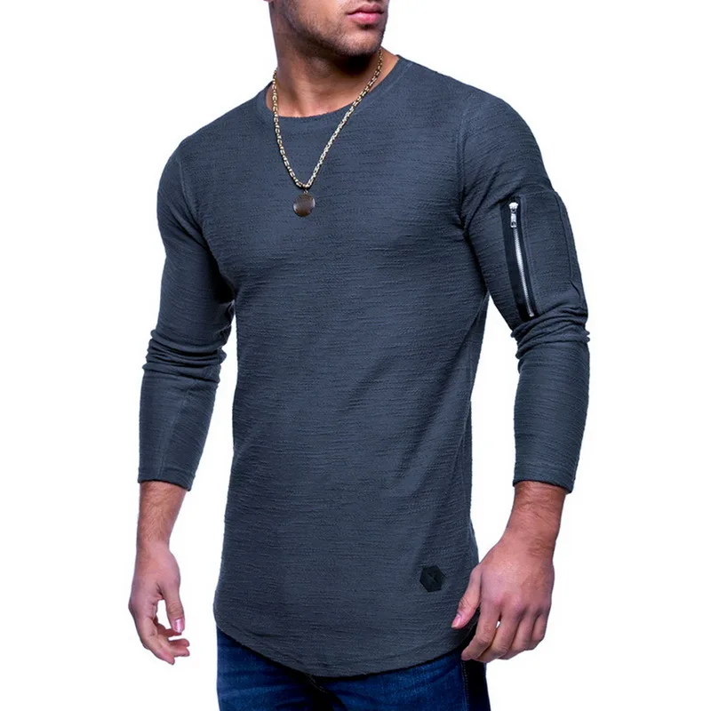 Casual Streetwear Long Sleeve Solid Pocket portwear Tops