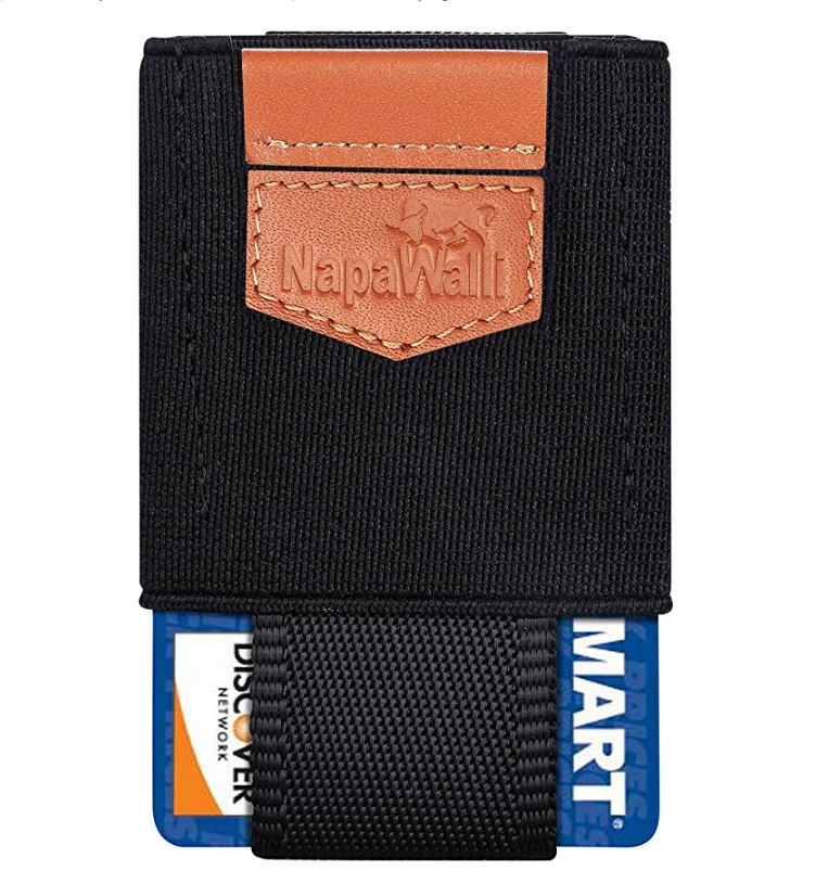 China Best Slim Leather Elastic Strap Magic Wallet With Card Holder