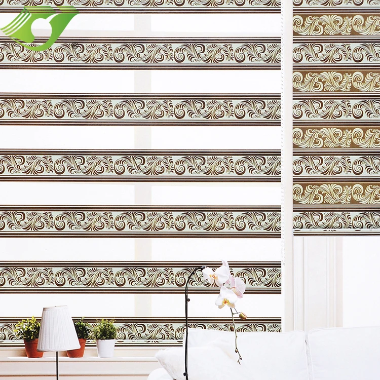 Day night polyester zebra shade blackout blind curtains