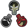 Embroidery Patch Punisher Camouflage Skull Embroidered Patches Military Tactical Armband Badges Applique for bags / garment