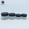 Cylinder frosted glass cream jar for cosmetic creams packaging