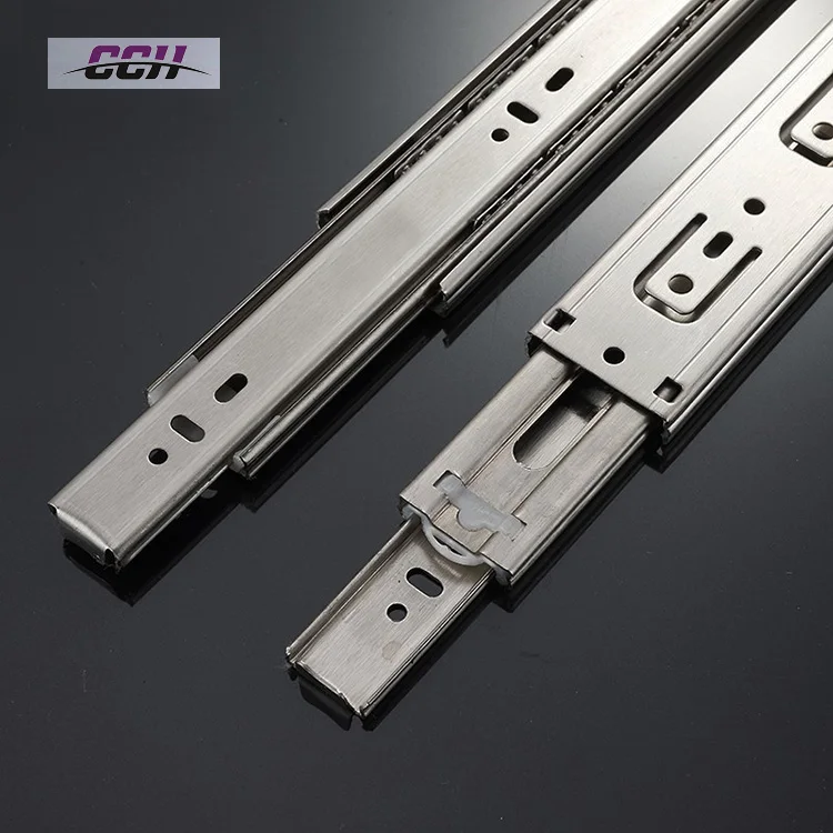 35mm Metal Cabinet Triple Extension Ball Bearing Slide Guide Rail