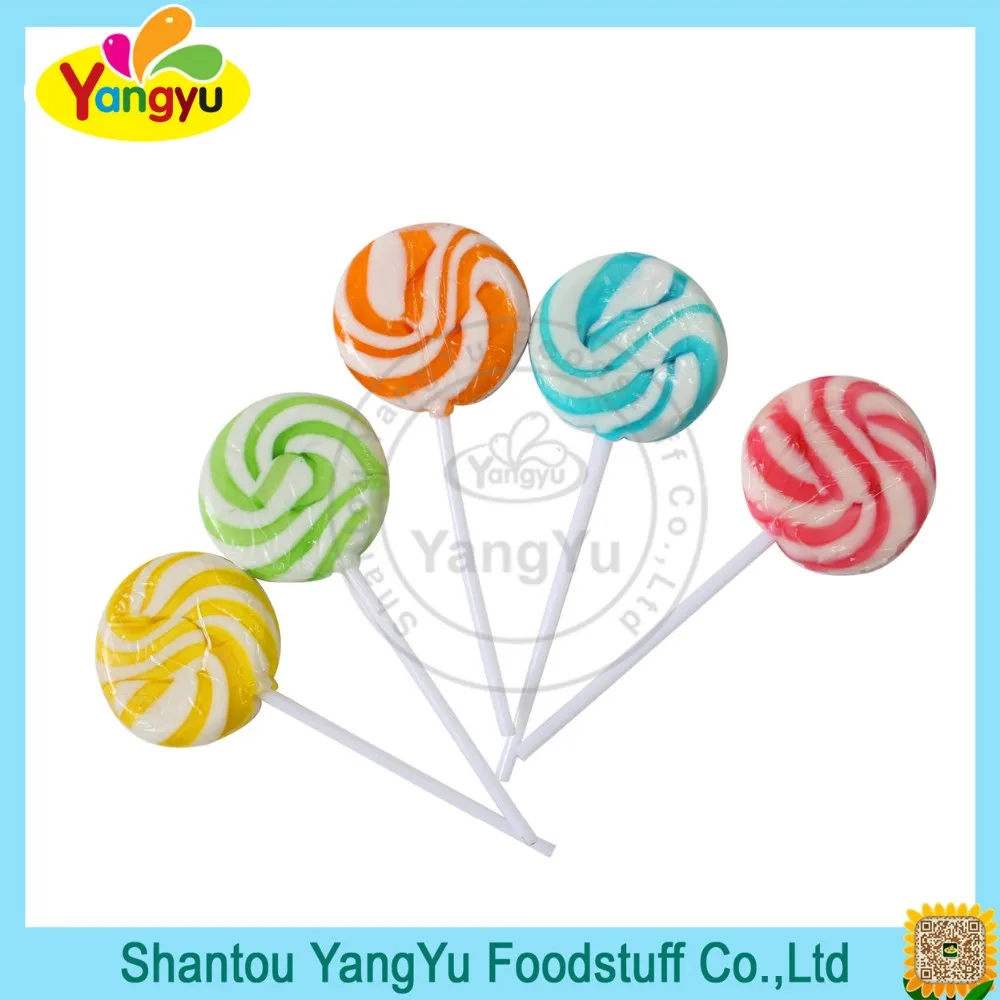 Lolly Candy Round Flat Swirl Lollipop Candy - Buy Lollipop Candy,Flat ...