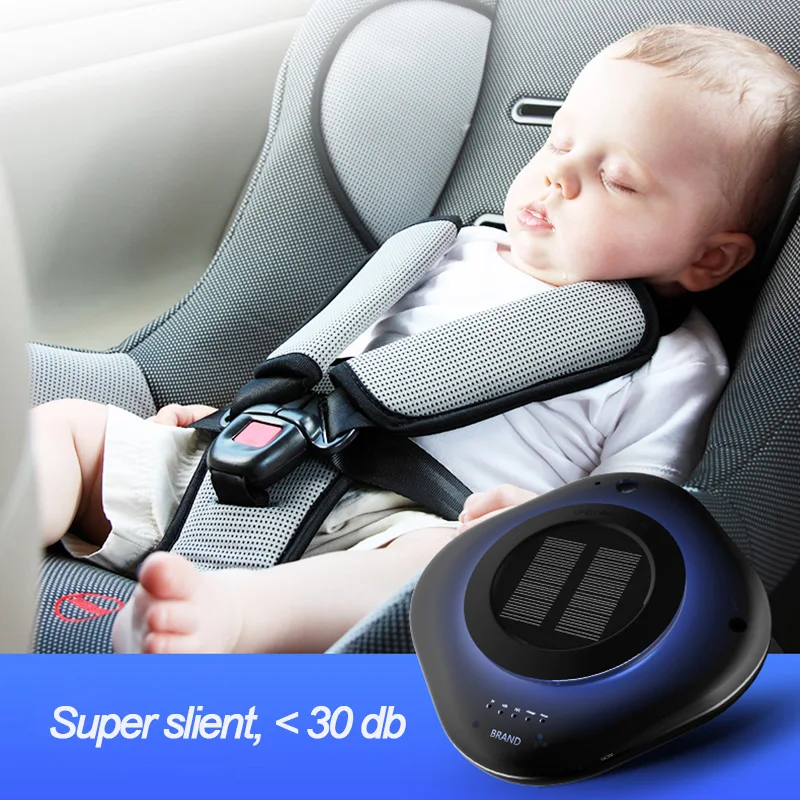 2019 Best Seller Portable Mini Solar Car Air Purifier, Car Air Cleaner Freshener with Essential Oil, Home HEPA Air Purifier
