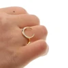 18k gold plated fashion high polished women jewelry crescent moon delicate horn gold ring