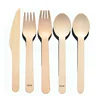 FSC FDA Approved Hot Sale 6.5" 160mm Birch Disposable Wood Cutlery Deeper Spoon Sharper Fork Knife