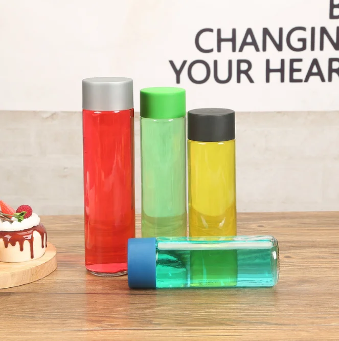 Clear Voss Shape Glass Mineral Water Bottle With Cap For Beverage Buy