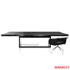 cheap price rectangular shape acrylic marble glossy black multimedia outlet conference table