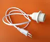 E27 lamp holder socket with europe plug & lead cable