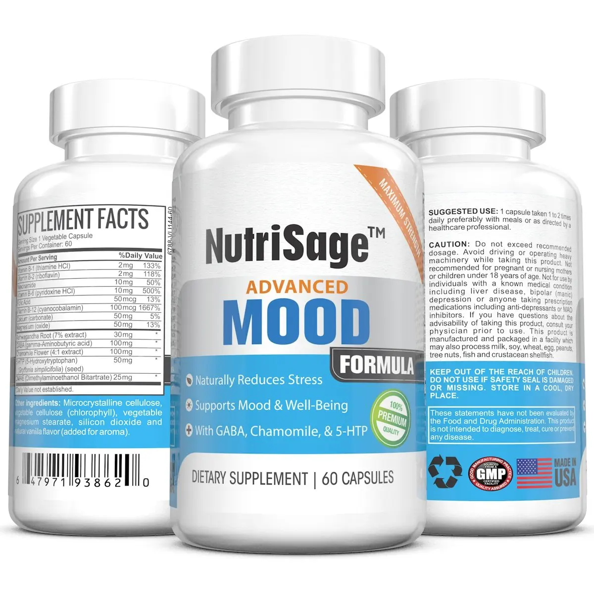 Buy Mood Boost Natural Stress And Anxiety Relief And Relaxation Supplement