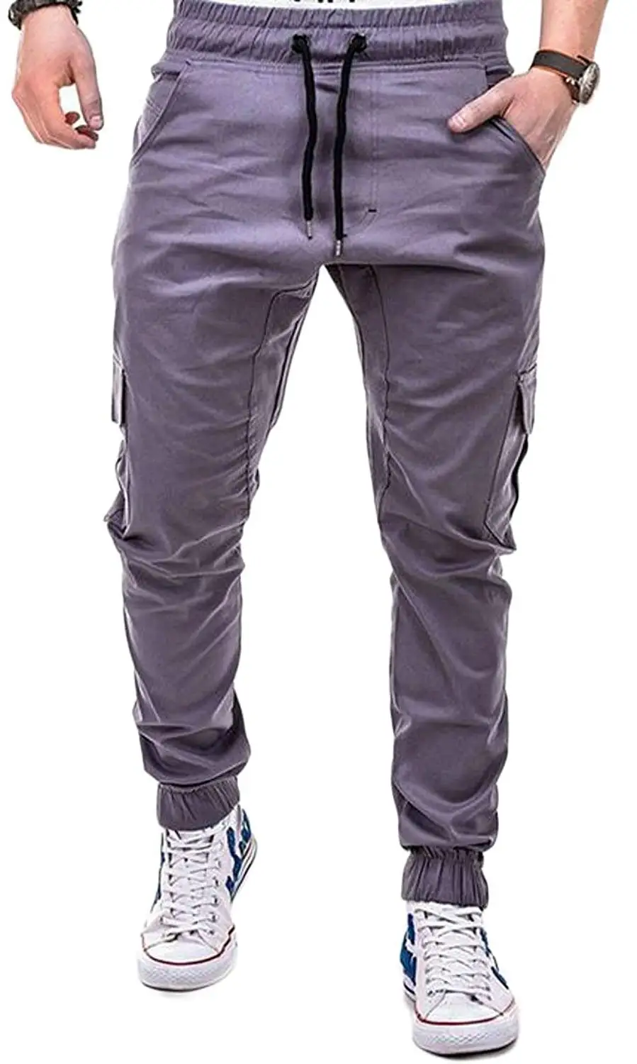 SHOWNO Mens Running Trainning Multi Zipper Sport Casual Jogger Pants Sweatpants Trousers