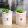 350ML Air Humidifier Soft LED Light succulent plants Ultrasonic Aroma Essential Oil Diffuser for Home Car USB