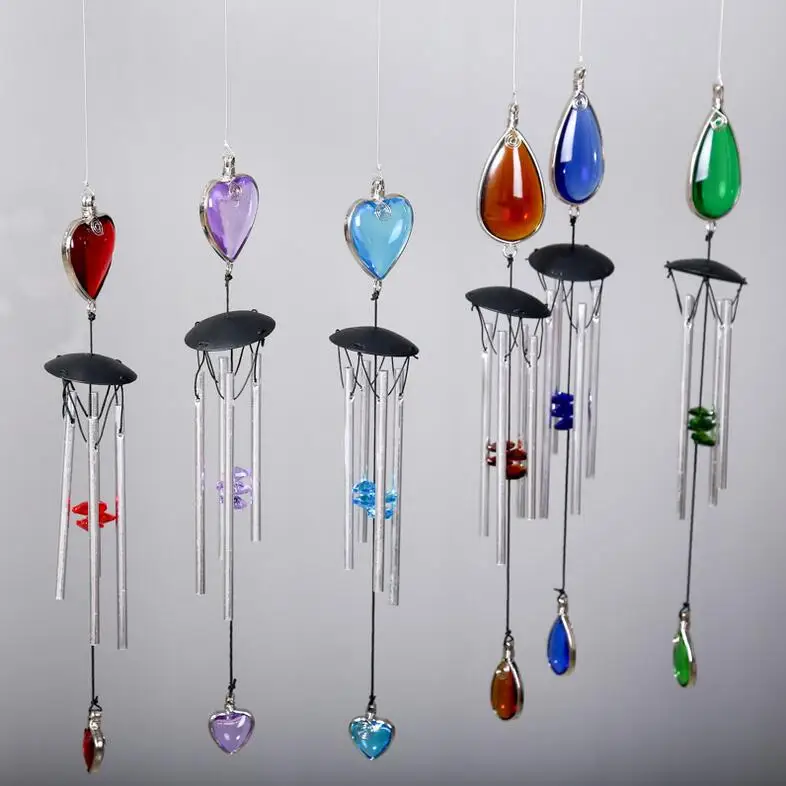 Chinese Glass Crystal Indoor Wind Chimes Home Car Decoration Christmas