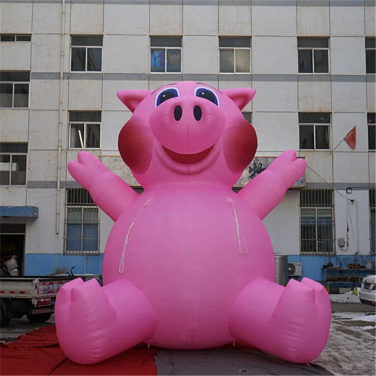 large inflatable pig