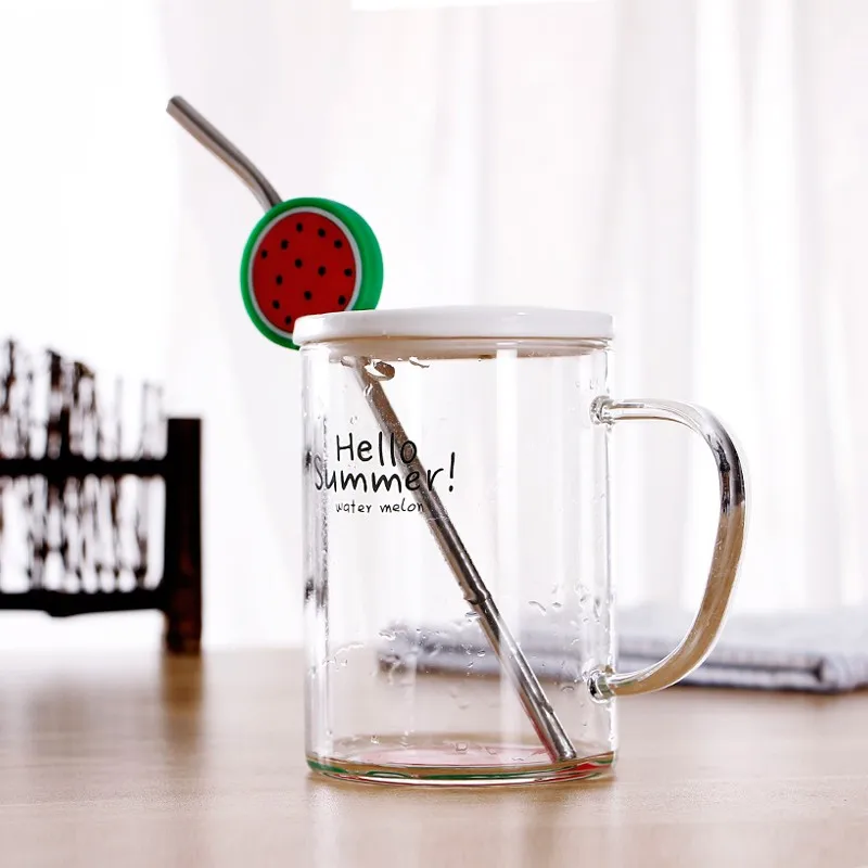 Creative Straw Cute Fruit Design 304 Stainless Steel Straws For