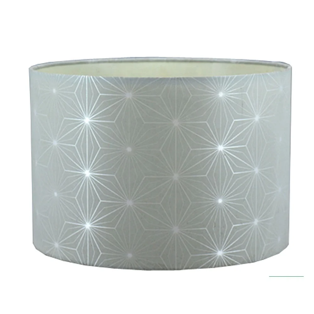 Vintage grijze zijde stof plafond lampenkap met licht diffuser led lamp cover