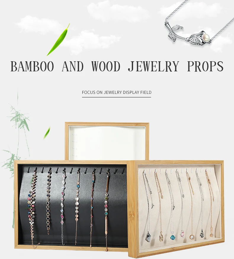 Digu Wholesale Custom Jewellery Display Trays Wooden Necklace Tray High