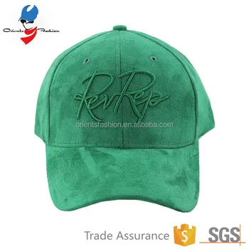 green suede baseball cap