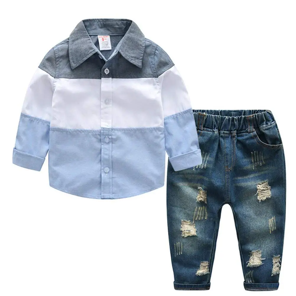 Milkiwai Boys Shirt Plaids Gentleman Style Long Sleeve Cotton Fabric with Bow