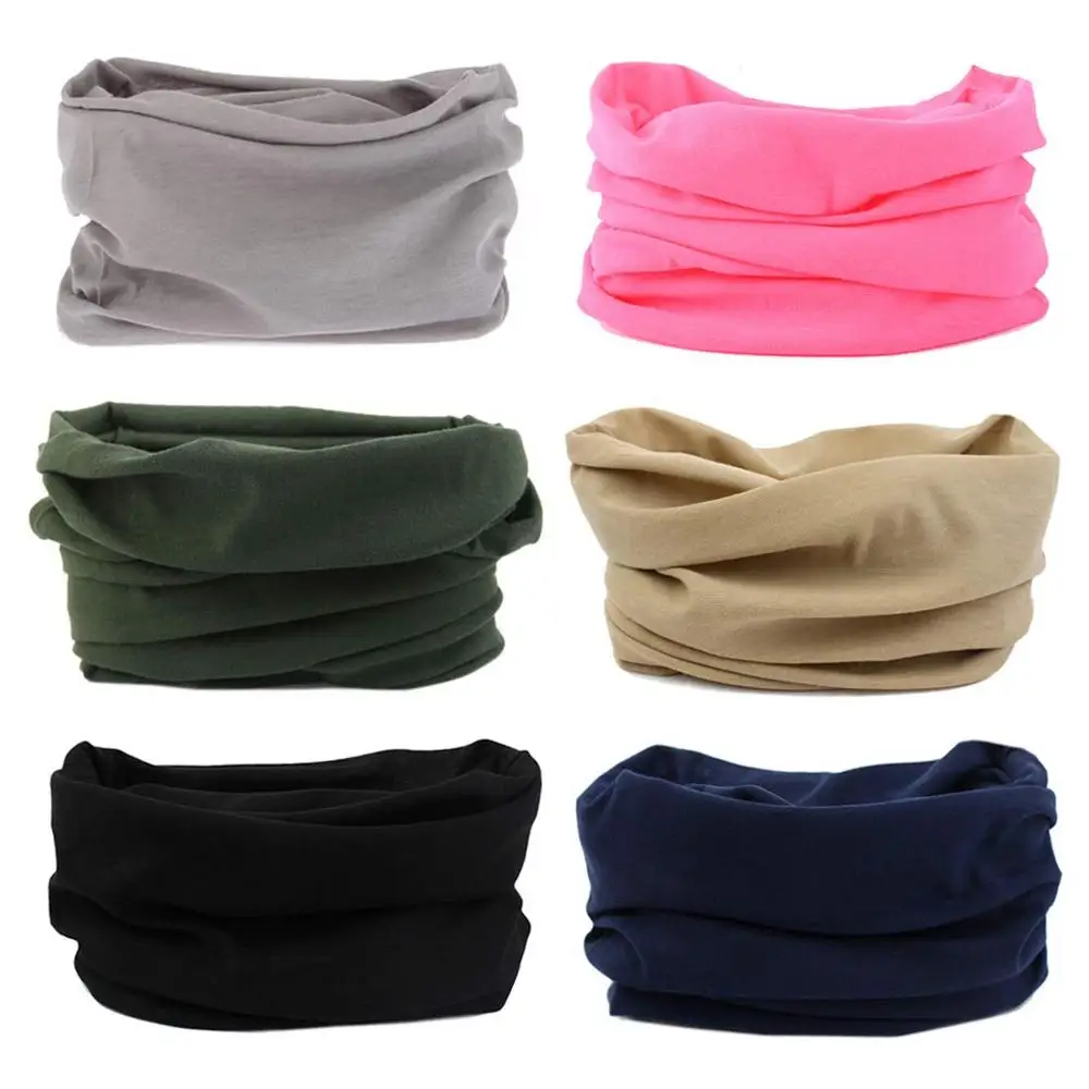 
Promotion 6 pieces per set multifunctional seamless Plain tube head wraps sun protection hairbands scarf bandana 