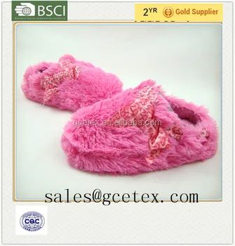 Gce1079 Pink Soft Fur Women Fancy Bedroom Slippers In France Buy Slippers Slippers Women Women Fancy Bedroom Slippers Product On Alibaba Com