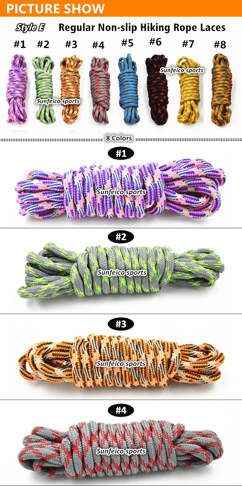 Strong Rope Boot Strings Shoelaces Ideal For Walking And Hiking Climbing Boots 4 Mm Round