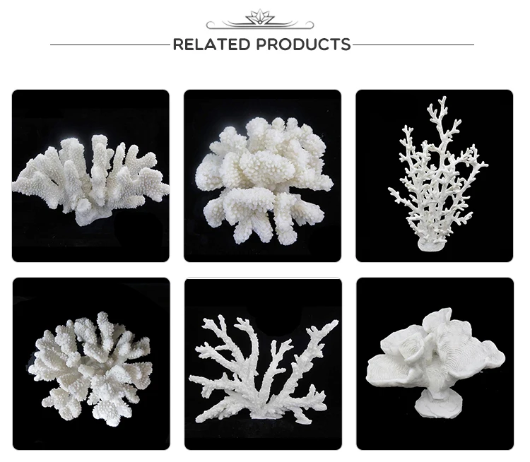 Artificial Aquarium Decorative White Resin Corals - Buy Decorative ...